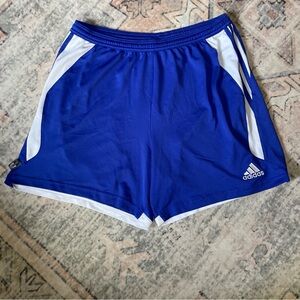 Adidas Blue and White Athletic Shorts XL climacool